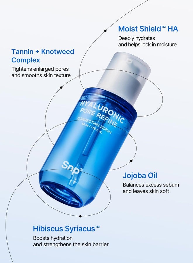 Snp Real Deep Hyaluronic Acid Serum Face Care | Moisture Lock Shield Tech | Hyaluronic Acid + Hibiscus Syriacus + Tannin | Pore Tightening Tech | Hyaluronic Face Serum | Acido Hialuronico | 1.69 Fl Oz - Image 4